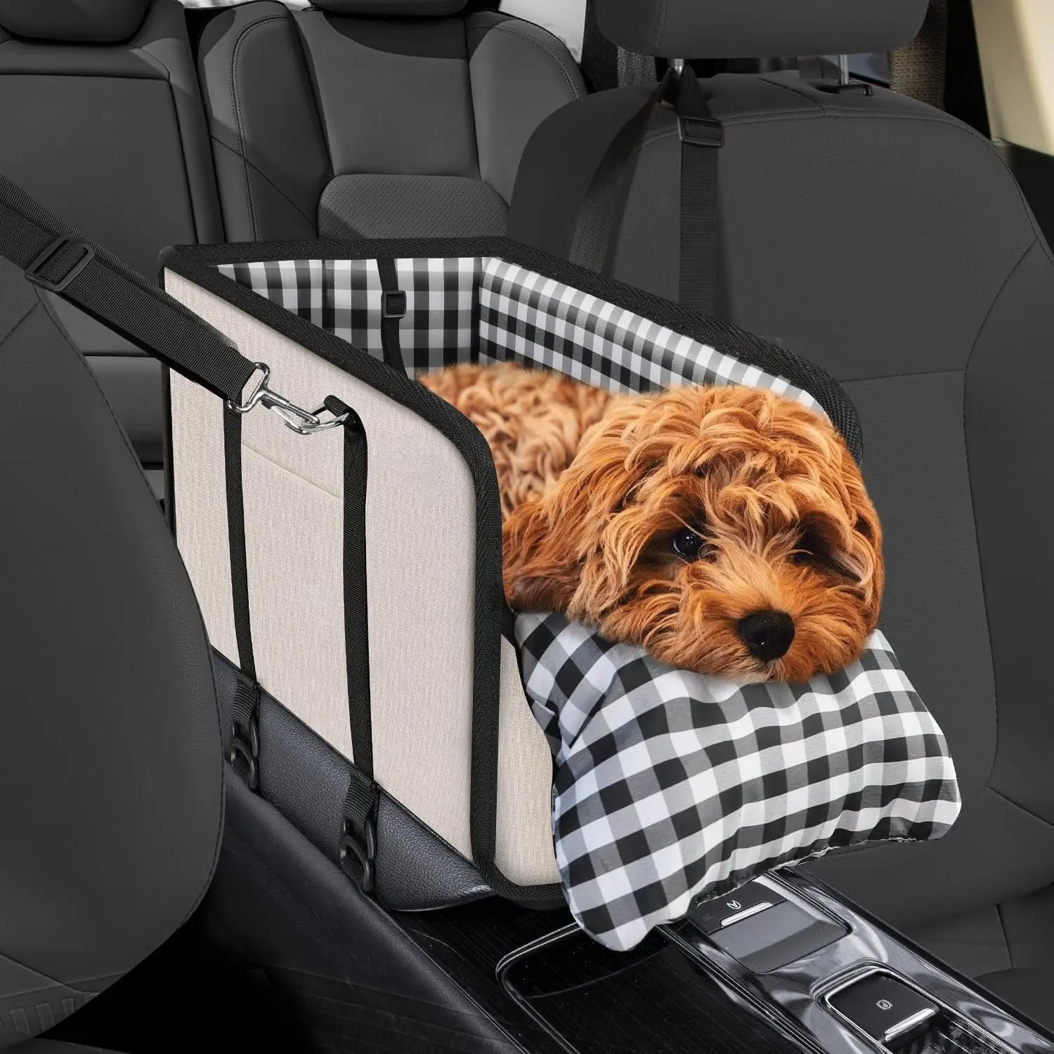 Asiento Elevador para Perros y Gatos Pequeños para Auto – Consola Central