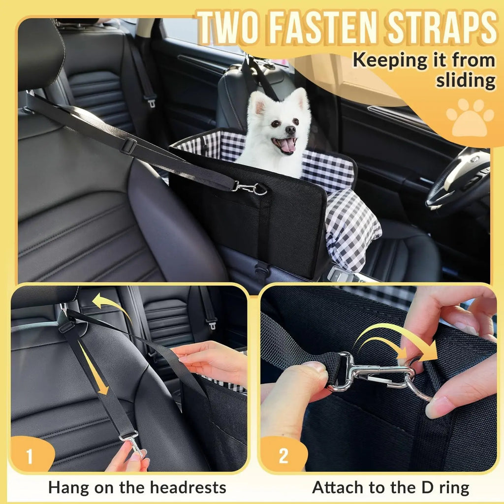 Asiento Elevador para Perros y Gatos Pequeños para Auto – Consola Central