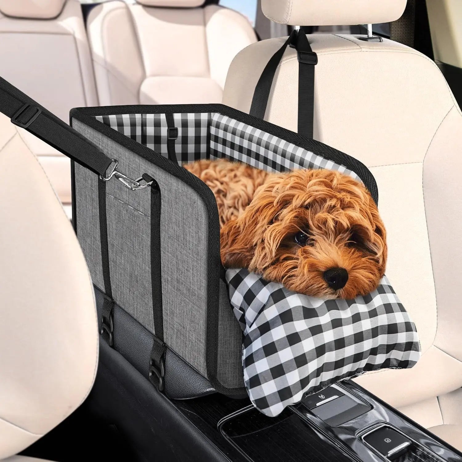 Asiento Elevador para Perros y Gatos Pequeños para Auto – Consola Central